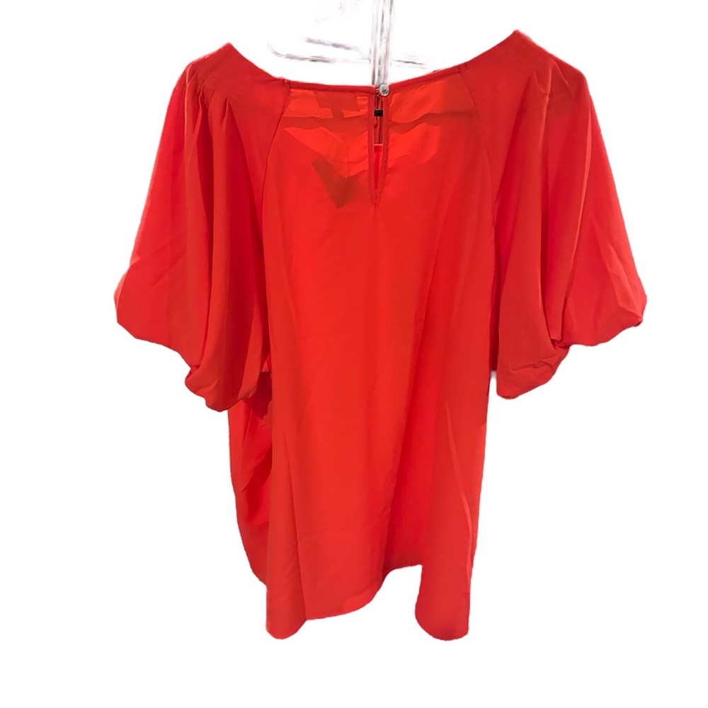 JODIFL Vibrant Orange Balloon Sleeve Blouse- 2X - Picture 3 of 5